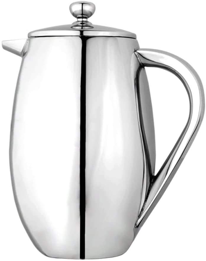 Satinierte 34-Unzen-Kaffeepresse, doppelwandiger Edelstahl, spülmaschinenfest, französische Presse