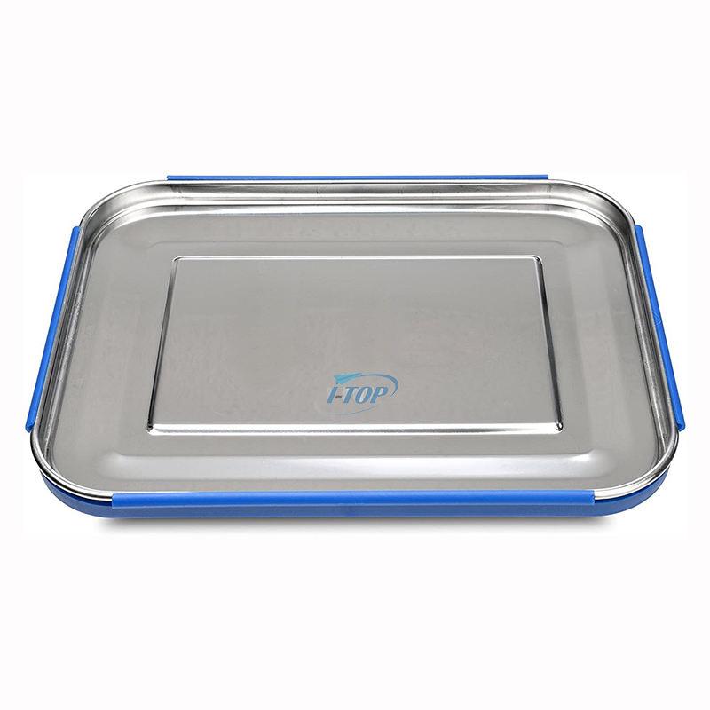 Individuelles Logo, spülmaschinenfest, BPA-frei, auslaufsichere Lunchbox aus Edelstahl für Kinder mit Verschlüssen