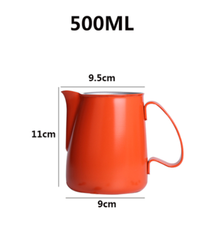 Milchkännchen, Barista, 600 ml, Edelstahl-Milchkännchen, Aufschäumbecher, Metall-Kaffee-Espresso-Milchkännchen