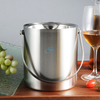Für Partys und Buffets, großer Eisbehälter, Champagner- und Weinflaschen, Eiskübel aus Edelstahl mit Deckel und Zange