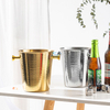 Benutzerdefiniertes Logo 5,35 Gallonen Edelstahl-Eiskübel Metallgetränkewanne Schnur-Eiskübel mit Deckel und Eisschaufel