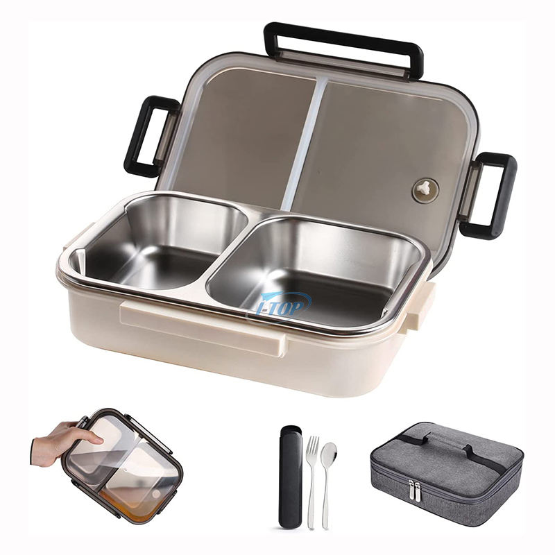 Heißer Verkauf, spülmaschinenfeste, umweltfreundliche Lunchboxen, Lebensmittel- und Snackbehälter aus Edelstahl, Bento-Lunchboxen mit 5 Fächern