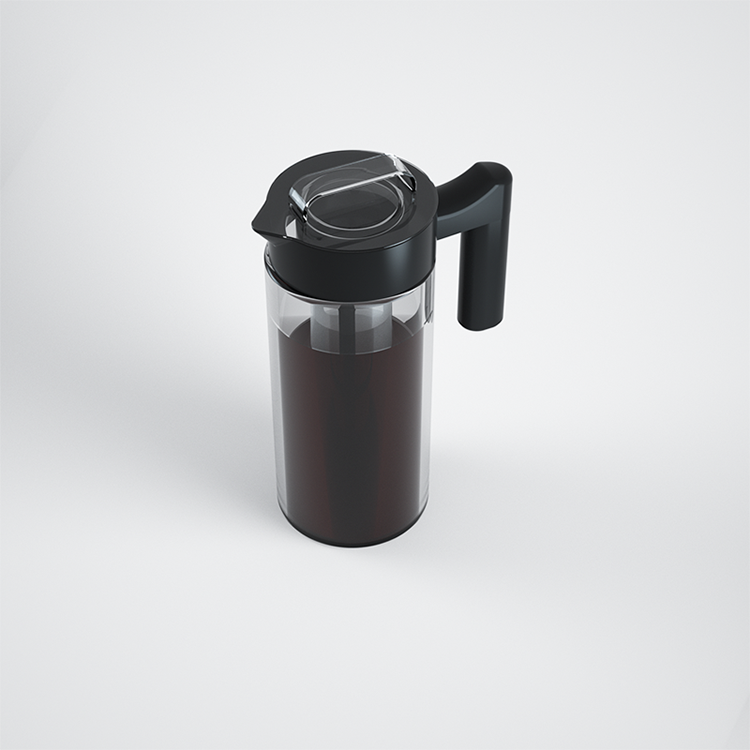Umweltfreundlicher, BPA-freier Großhandel, 1300 ml, Borosilikat-Klarglas, Kaltbrüh-Eiskaffeebereiter, Krug mit herausnehmbarem Teesieb