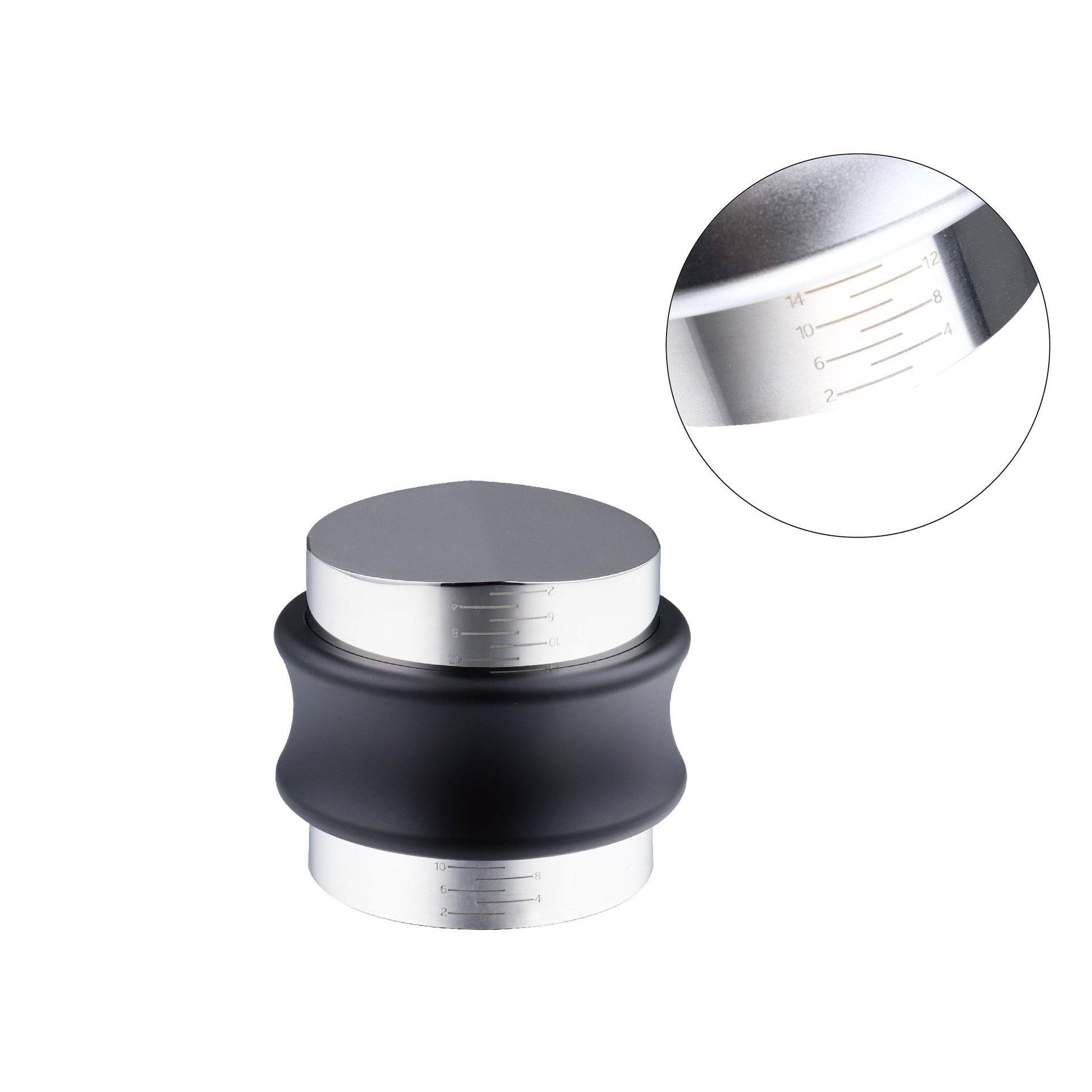 53,3 mm Kaffeeverteiler-Nivellierer und Handstampfer, Espresso-Presswerkzeug |Doppelseitig, einstellbare Tiefe |Hochleistungs-Espresso Ha