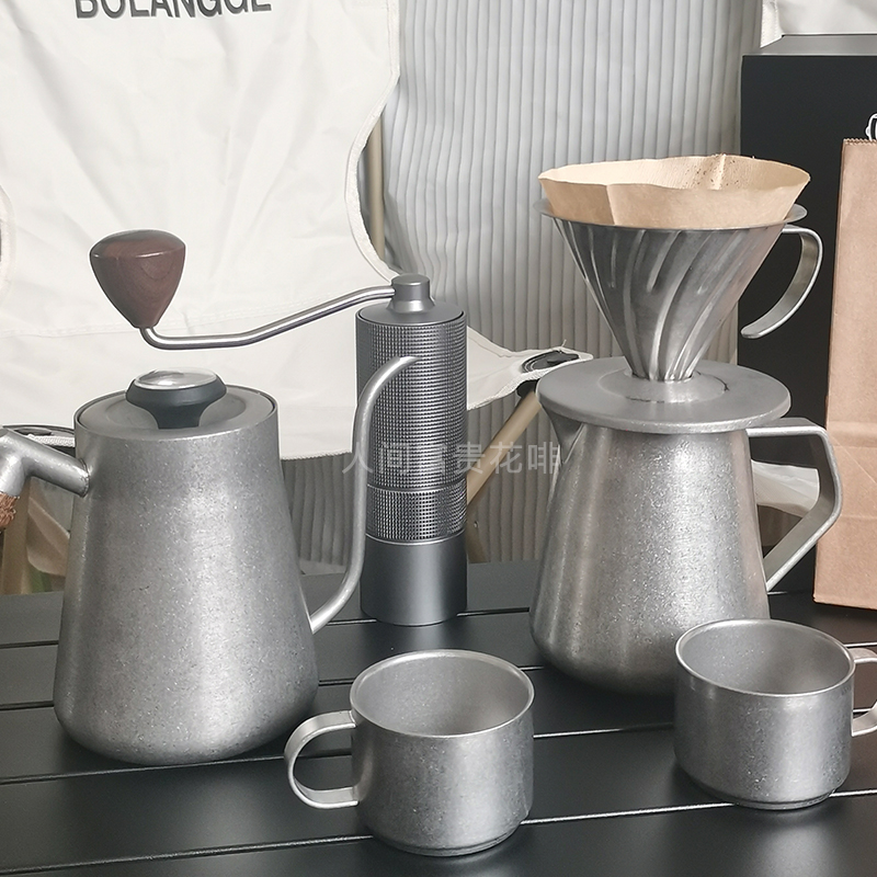 V60 Kaffee-Set, Keramikgrat, Kaffeemühle, Tropffilter, Wasserkocher, Reisetasche, Geschenkset, Barista-Werkzeuge, Espresso-Kaffee-Geschenkset