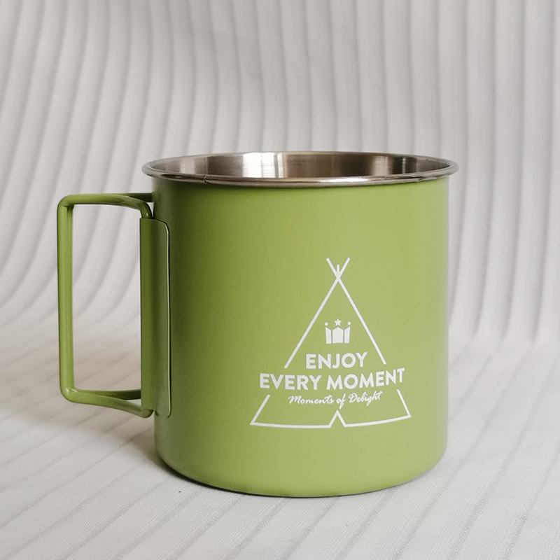 Camping Edelstahl Wasser Tasse 330 ml Outdoor Tragbare Falten Becher für Kaltes Getränk Bier Kaffee Metall Tassen kaffee werkzeuge set