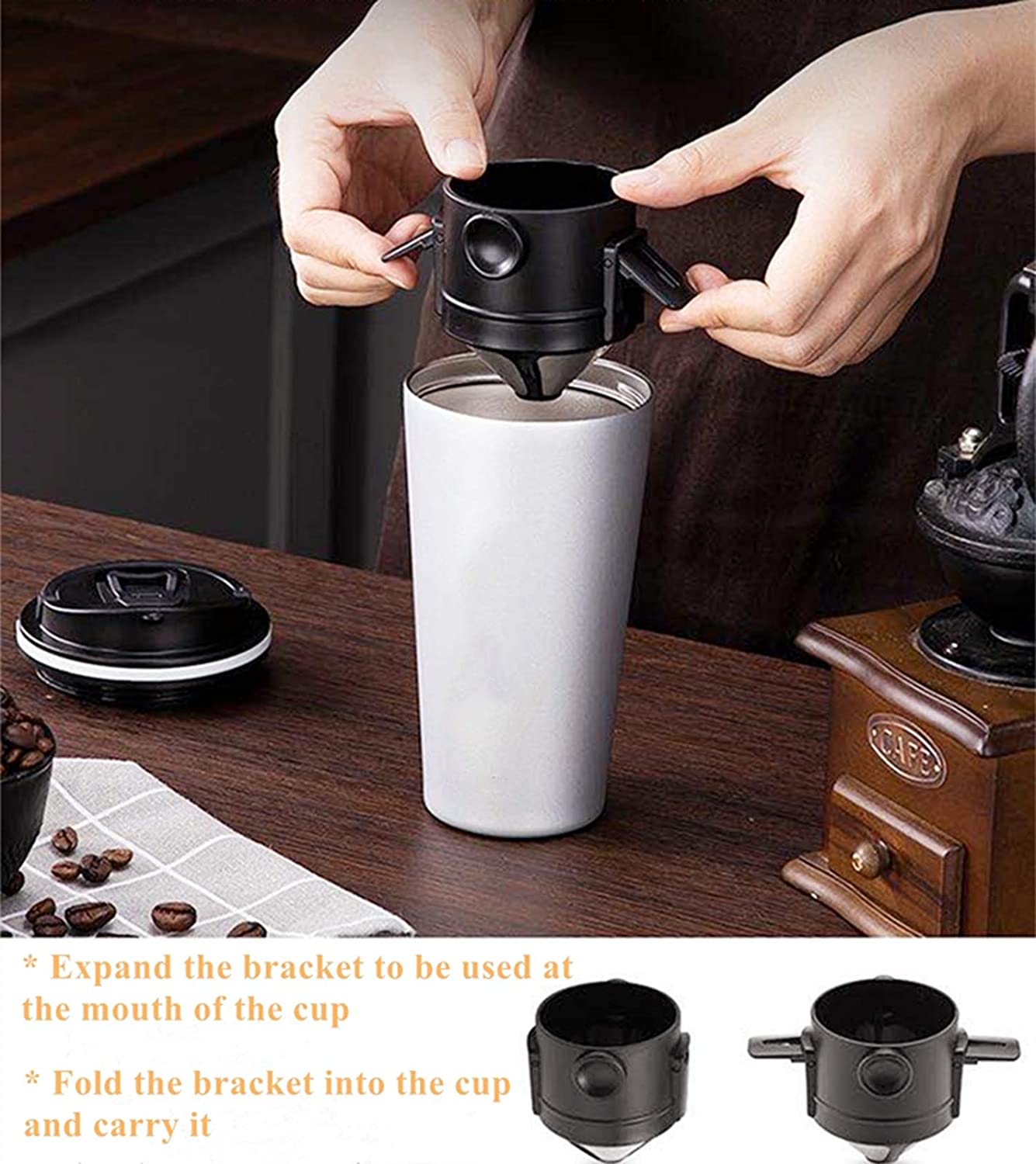 Innovativer Kaffeefilter aus Edelstahl 304 zum Übergießen von Kaffee
