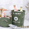 Edelstahl-Kühleimer, Champagner, Wein, Getränke, Bierflaschen, Behälter für Zuhause, Party, Bar, Eiskübel
