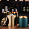 Perfektes Geschenk, 4 l, tragbarer Champagner-Weinkühler, Outdoor-Eiskübel, doppelwandiger Edelstahl-Eiskübel zum Grillen