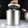 perfektes Geschenk 4L silberner Metalleimer Weinkübel Kühler verzinkter Eiskübel mit Doppelwand