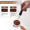 Espresso Tamper Kaffeeverteiler Tamper Espresso Rührer Holz Kaffee Tamper Station Espresso Tamping Matte kompatibel mit 58 mm