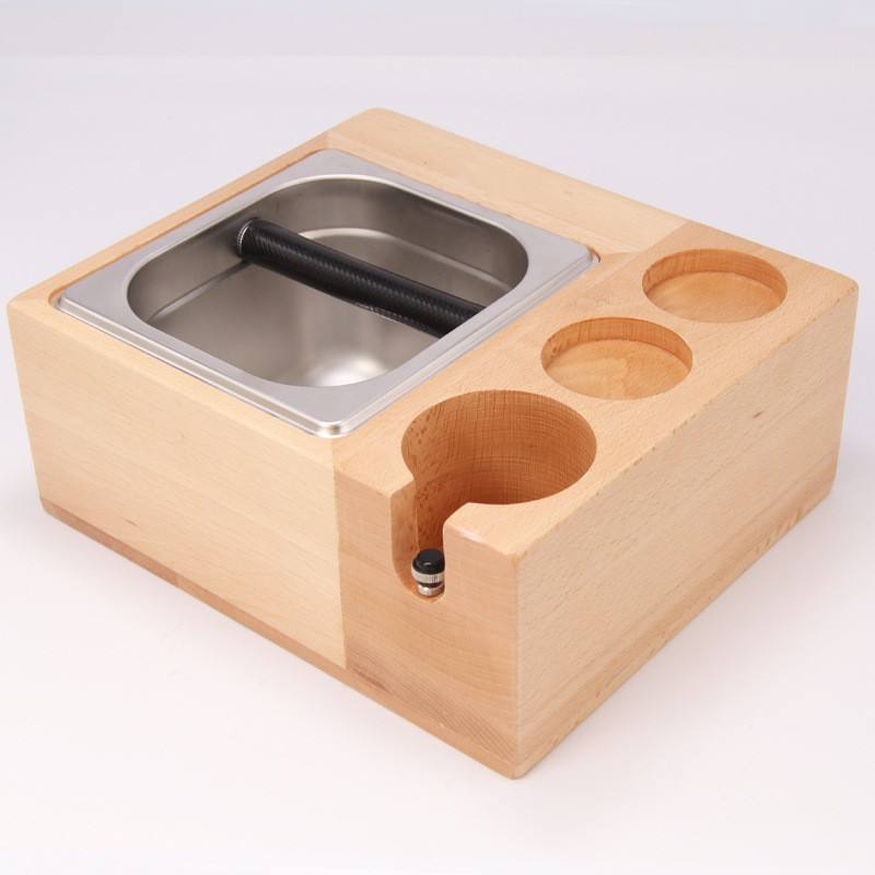 Espresso-Abklopfbox, 4-in-1-Box, kompatibel mit 58-mm-Espressozubehör, mit 1,5 l abnehmbarer Edelstahl-Abklopfbox,