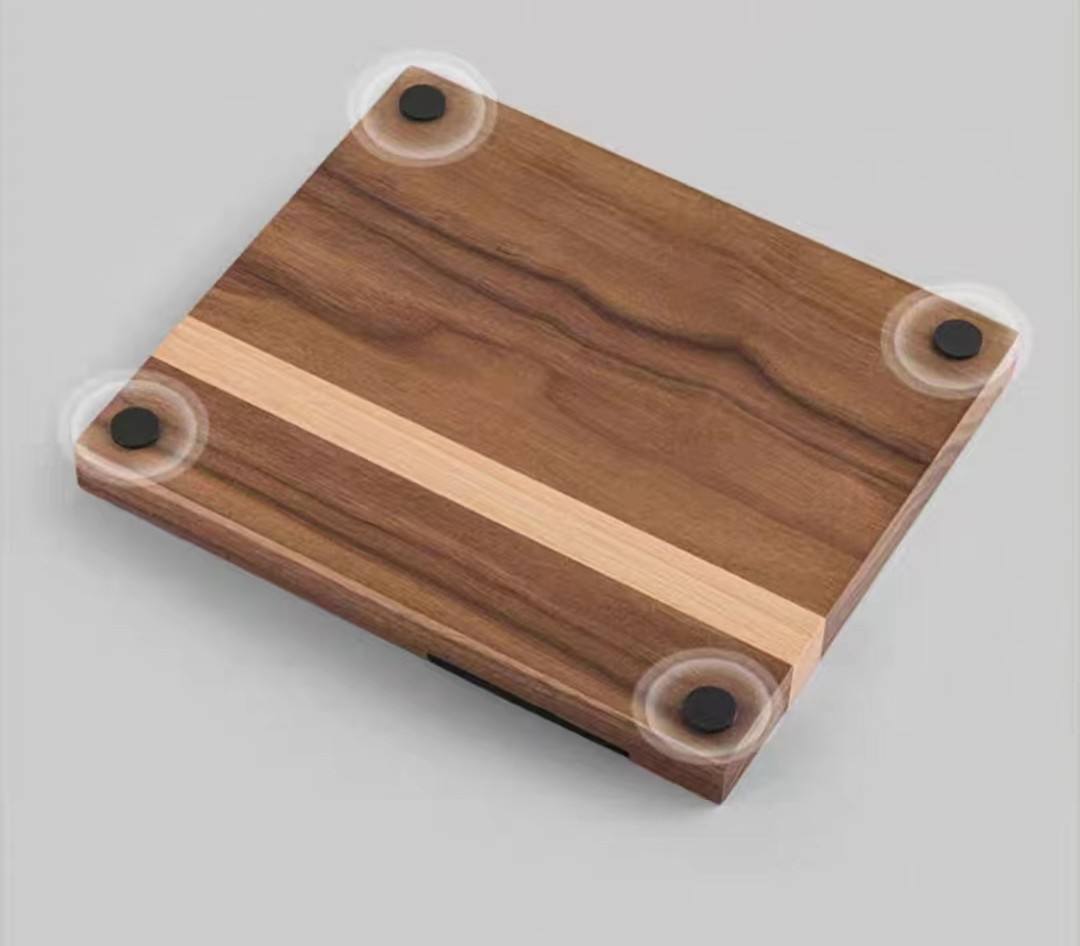 Espresso-Tamper-Basis, Zubehör-Organizer-Box, kompatibel mit Espresso-Markenzubehör aller Größen, Tamping-Station aus Walnussholz