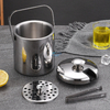 Party-Getränkekühler mit individuellem Logo, isolierter Edelstahl, hält das Eis länger gefroren, Eiskübel für Cocktailbars und Partys