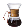 Heiße verkaufende Kaffeemaschine zum Übergießen, Karaffe aus Borosilikatglas mit papierlosem Edelstahl-Kaffeetropf und Holzhülle