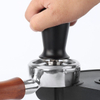 Espresso-Stampfer, Barista-Kaffee-Stampfer mit federbelastetem, 100 % flachem Edelstahl-Basis-Kaffee-Stampfer
