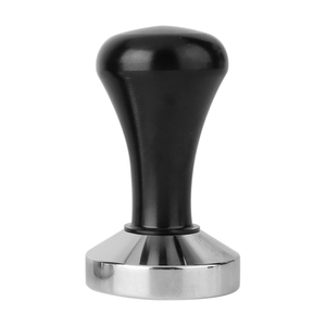 Espresso-Tamper-Set, 51 mm–58 mm, flacher Boden, professioneller Barista-Espresso-Kaffee-Tamper aus schwarzer Aluminiumlegierung