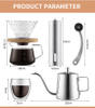 Heißer Verkauf tragbare Kaffeemaschine äthiopische handgebraute V60 Reise-Luxuskaffee-Geschenksets
