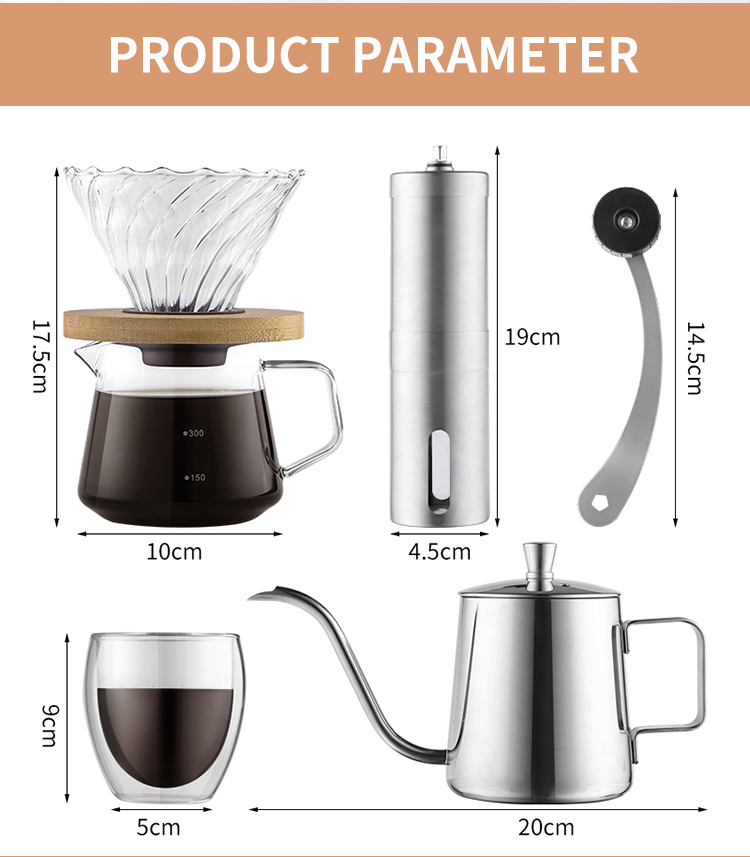 Heißer Verkauf tragbare Kaffeemaschine äthiopische handgebraute V60 Reise-Luxuskaffee-Geschenksets
