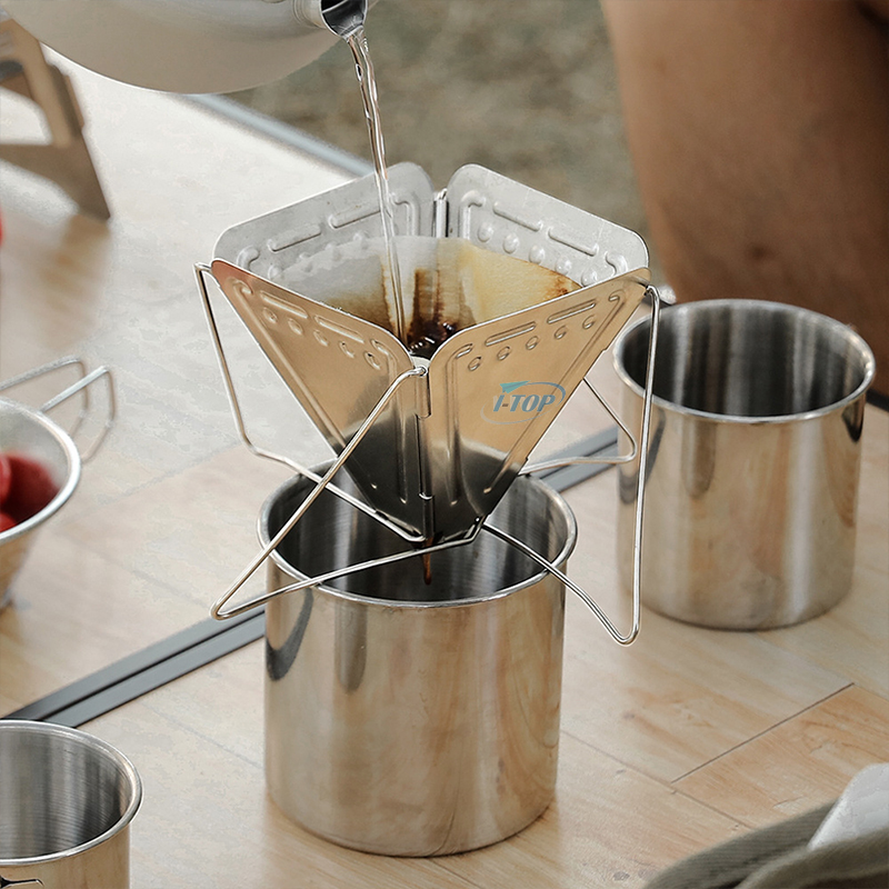 Edelstahl-Brühkessel zum Übergießen mit Meker-Filterkaffee-Tropfer