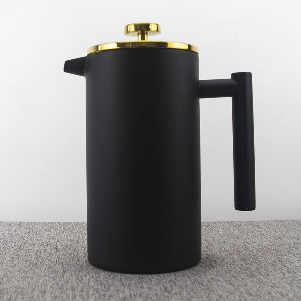 Kaffeepresse, 350/800/1000/1500 ml, spülmaschinenfest, doppelwandiger Edelstahl, French-Press-Kaffeemaschine