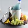 Für Partys und Buffets, großer Eisbehälter, Champagner- und Weinflaschen, Eiskübel aus Edelstahl mit Deckel und Zange
