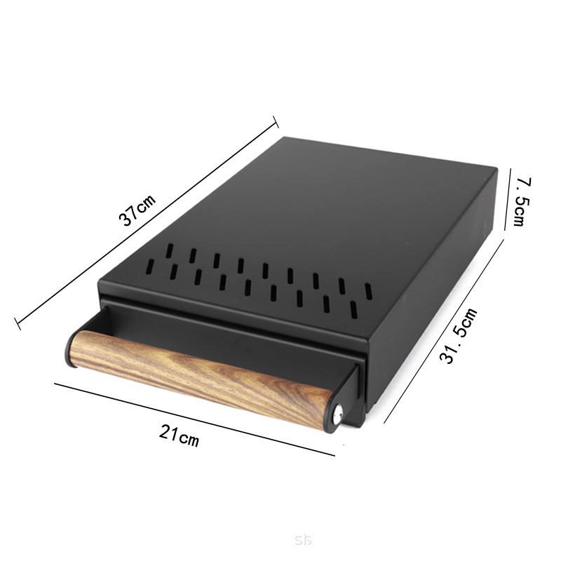 Espresso-Klopfbox-Schublade, abnehmbarer Kaffeesatz-Klopfbehälter aus Edelstahl, stoßdämpfende, langlebige Barista-Klopfbox