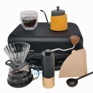 Heißer Verkauf Gießen Über Set V60 Kaffee Kit Mini Edelstahl Tragbare Hand Kaffeebohne Manuelle Kaffeemühle Großhandel