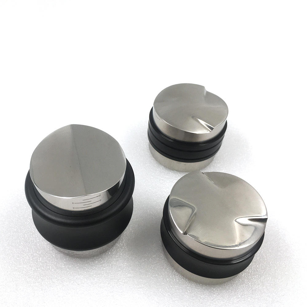 53,3 mm Kaffeeverteiler-Nivellierer und Handstampfer, Espresso-Presswerkzeug |Doppelseitig, einstellbare Tiefe |Hochleistungs-Espresso Ha