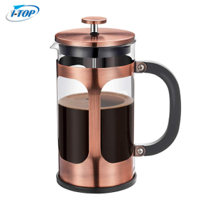 I-TOP GFP10 Amazon heiß verkaufte kundenspezifische Kaffee-French-Press mit Kolben-Borosilikatglas-Kaffeemaschine French Press