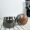 58 mm Kaffeeverteiler, Edelstahl-Kaffeeverteiler, Walnuss-Dekoration, höhenverstellbarer Kaffeeverteiler mit Holz