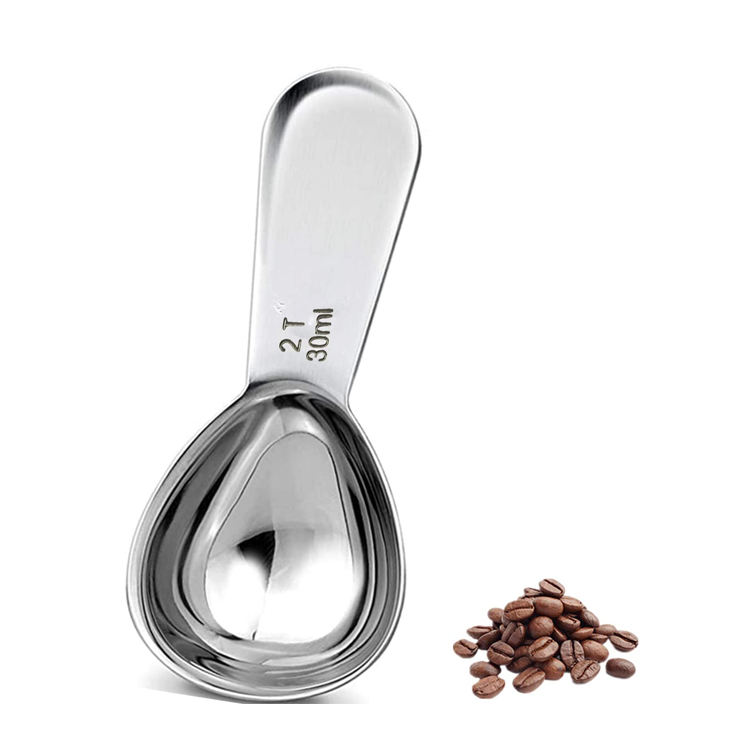 Hochwertiger Kaffeelöffel aus lebensmittelechtem Metall, Kaffee-Messlöffel aus Edelstahl
