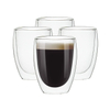 Glas-Kaffeetassen-Set, doppelwandige, isolierte Tassen, große Tassen für Tee, Latte, Cappuccino, Borosilikat-Klarglastassen
