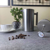 French Press, klassischer Stil, Edelstahl, isoliert, doppelwandig, 900 ml, French Press mit individuellem Logo-Thermometer