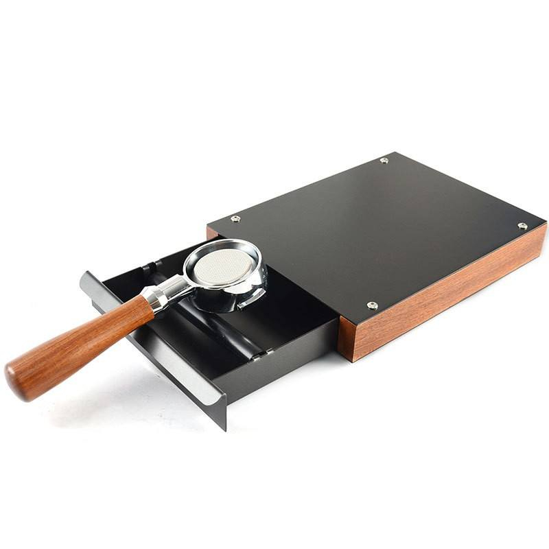 Espresso-Abklopfbox-Schublade, Kaffee-Abklopfbox-Schublade, Edelstahl, abnehmbarer Kaffeesatz-Abklopfbehälter mit Entnahme