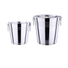 Doppelwandiger Eiskübel aus Metall mit Deckel, Eiszange und Sieb, 3 l, isolierter Eiskübel für Cocktailbar, Wein, Barzubehör