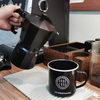 Outdoor-Camping-Moka-Kaffeeset, tragbare Kaffeeset-Box mit Mühle und Moka-Kanne, Kaffeetasse
