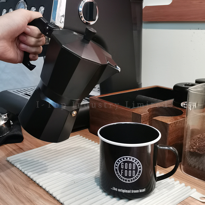 Outdoor-Camping-Moka-Kaffeeset, tragbare Kaffeeset-Box mit Mühle und Moka-Kanne, Kaffeetasse