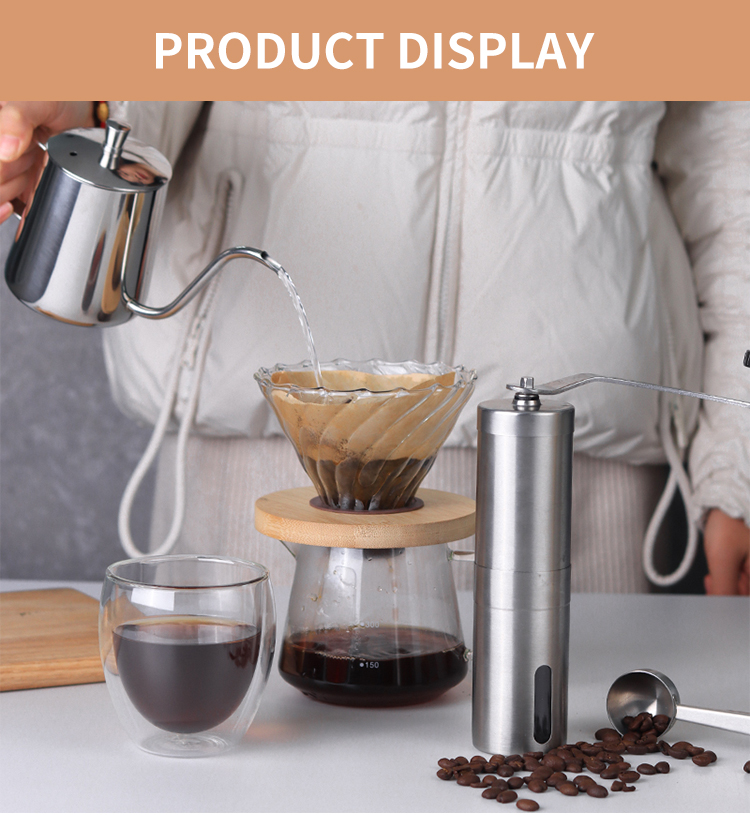 Heißer Verkauf tragbare Kaffeemaschine äthiopische handgebraute V60 Reise-Luxuskaffee-Geschenksets