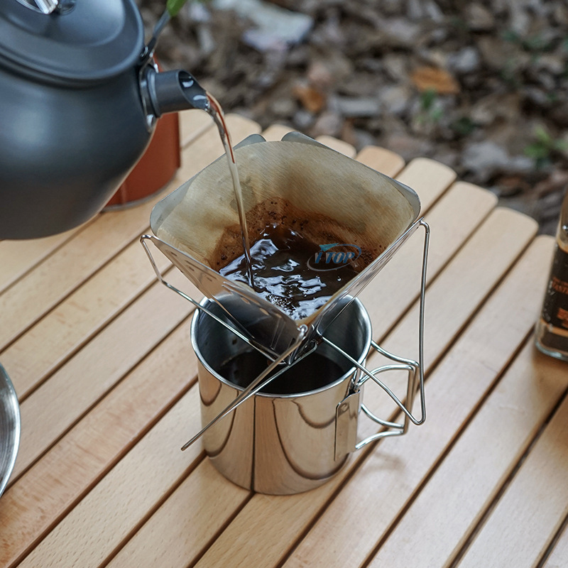 Edelstahl-Brühkessel zum Übergießen mit Meker-Filterkaffee-Tropfer